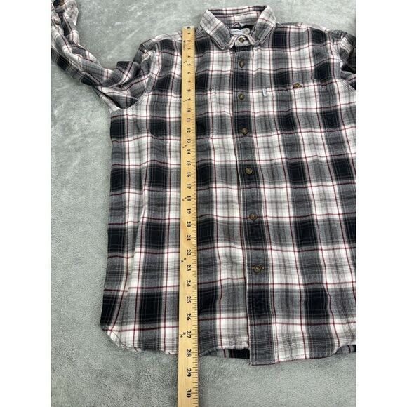 Carhartt Trumbull Plaid Long Sleeve Button Down Shirt Men's Size Large Gray - Picture 8 of 9